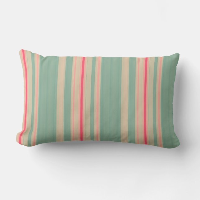 Garden Stripes 03 (vertical Stripes) Lumbar Cushion (Front)