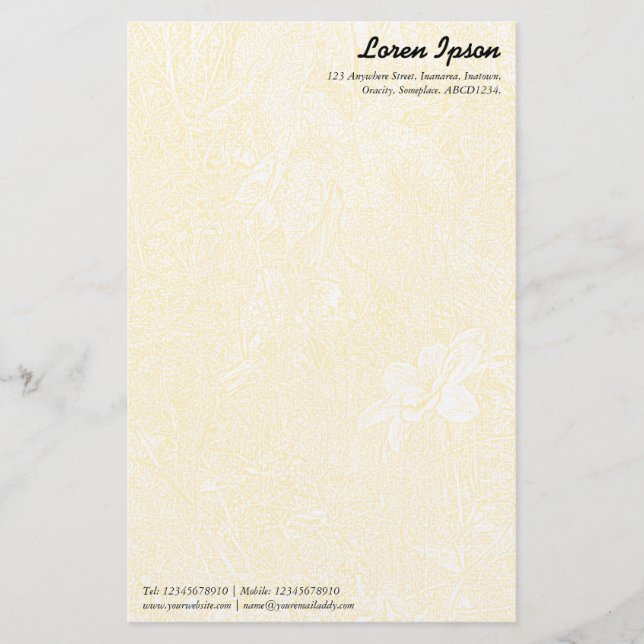 Garden - Subtle Amber Stationery (Front)