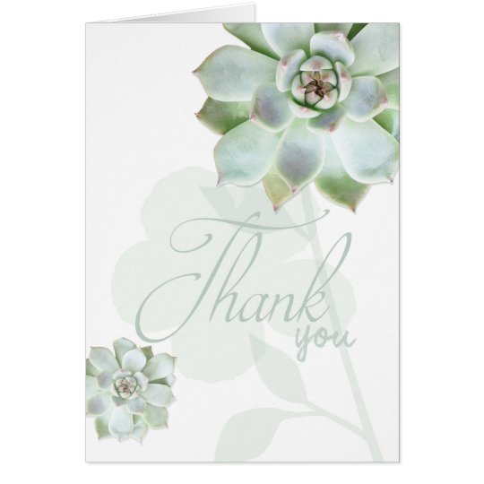 Garden Succulents Wedding Thank You Card