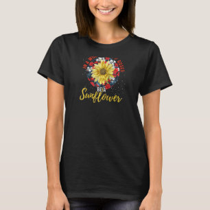 Garden Sunshine Rose Florist Floral Yellow Flower T-Shirt