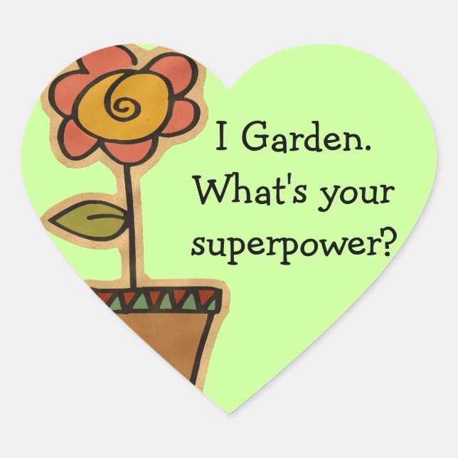 Garden Superpower Heart Sticker (Front)