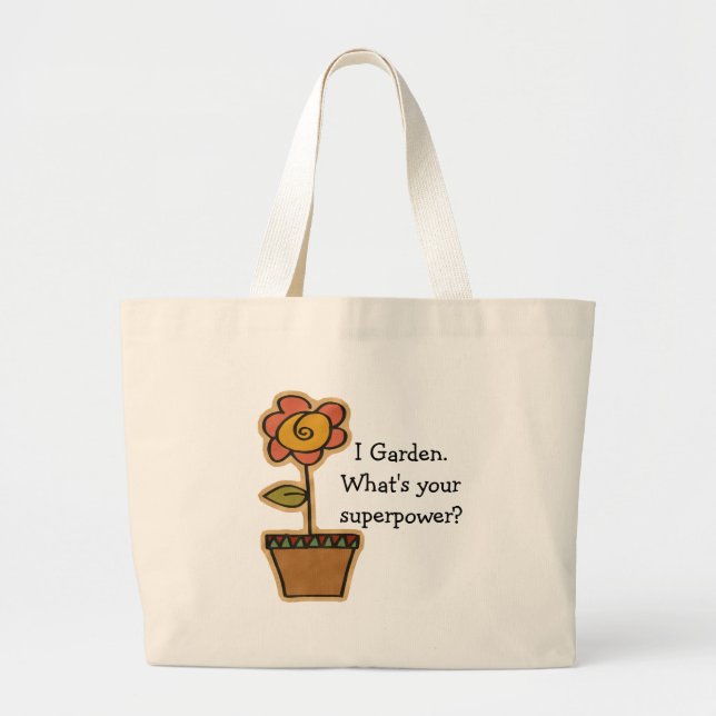 Garden Superpower Large Tote Bag (Front)