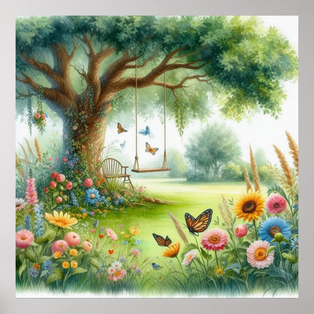 Garden Swing Landscape 7 Poster (Front)