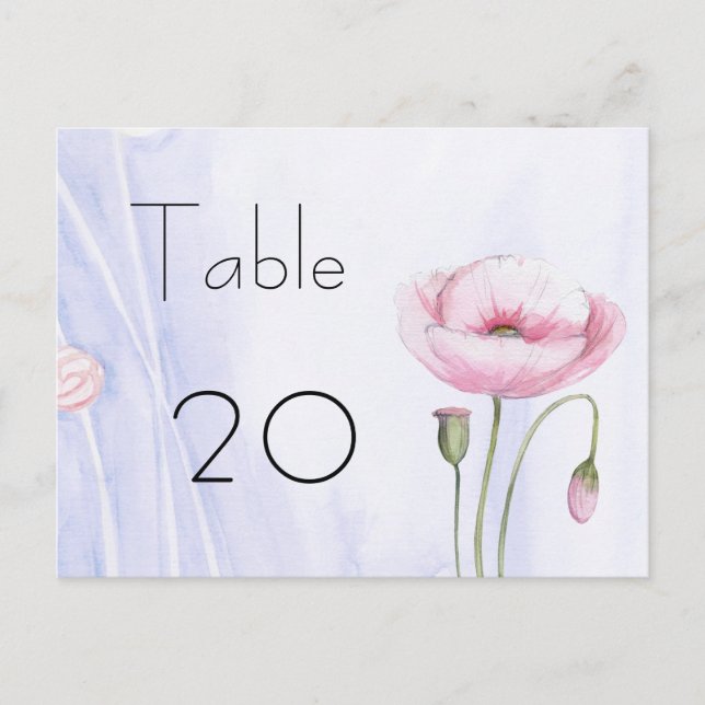 Garden Table Number Postcard (Front)