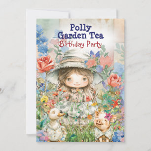 Garden Tea Birthday Party Invitation