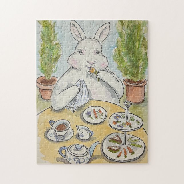 Garden Tea Hare Jigsaw Puzzle (Vertical)