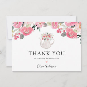 Garden Tea Party Baby Shower Thank You Card