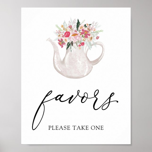 Garden Tea Party Favors Sign (Front)