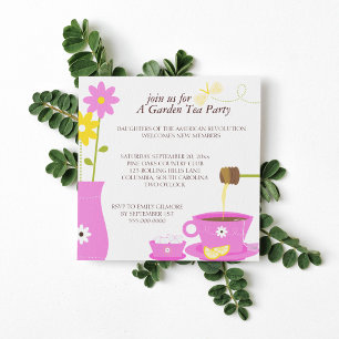 Garden Tea Party Luncheon Invitations