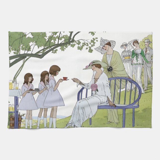 Garden tea party  towel (Horizontal)