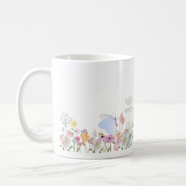 Garden - Textless Water Colour  Coffee Mug (Left)