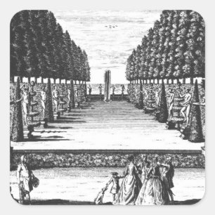 Garden Theatre at Herrenhausen, engraved by Joost Square Sticker