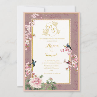 Garden themed Royal Wedding Invitation Card