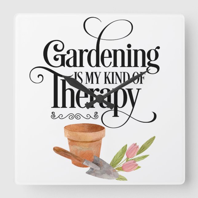 Garden Therapy Plants Wall Clock (Front)
