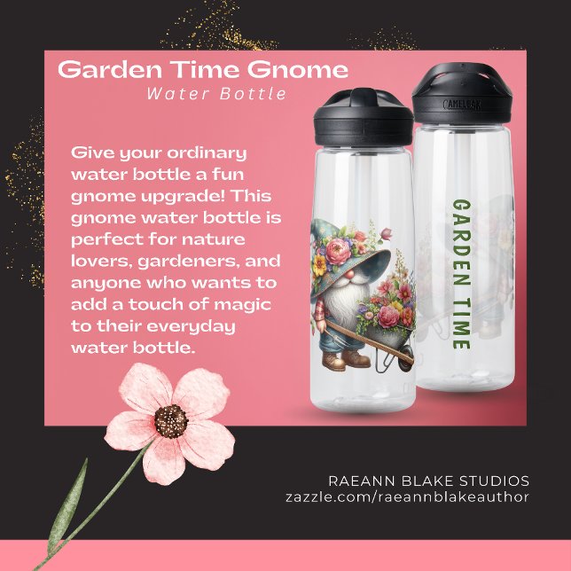 Garden Time Gnome Water Bottle  (Creator Uploaded)