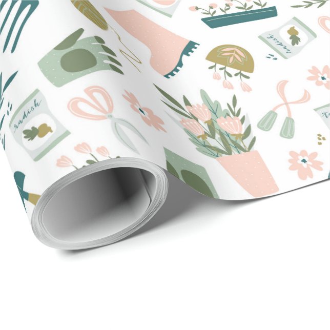 Garden Time Wrapping Paper (Roll Corner)