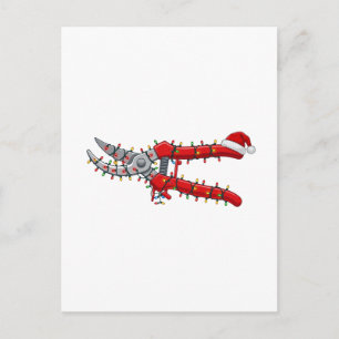 Garden tool Pruning Shear Christmas Garderning Holiday Postcard