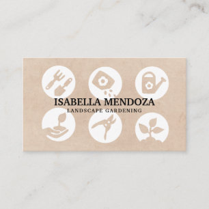 Garden Tools Landscaping Business Card