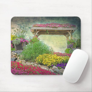 Garden Trellis Impressionism Mouse Pad