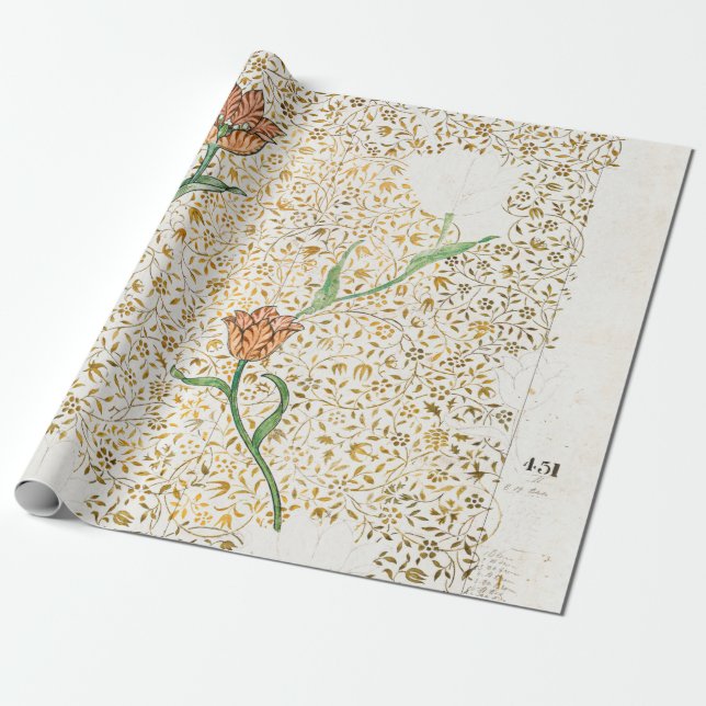 Garden Tulip 1885 By William Morris Wrapping Paper (Unrolled)