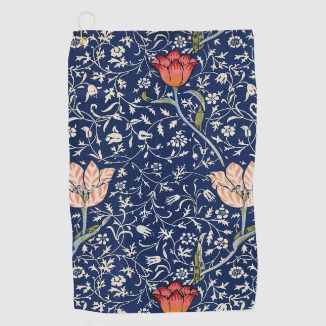 Garden Tulip (Medway) by William Morris    Golf Towel (Front)