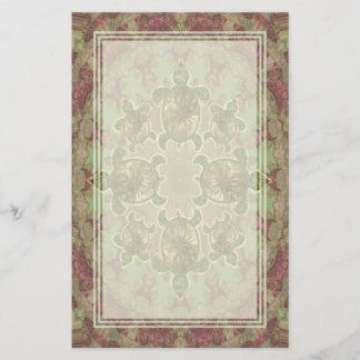 Garden Turtles Pattern Blank Stationery