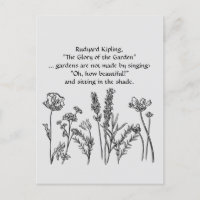 Garden Verse Rudyard Kipling Watercolor Flowers