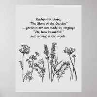 Garden Verse Rudyard Kipling Watercolor Flowers