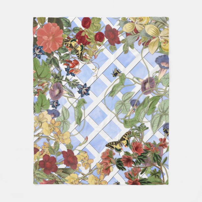 Garden Vignette Fleece Blanket (Front)