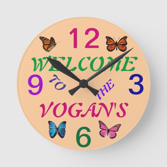 GARDEN WALL CLOCK PERSONALIZED (Front)