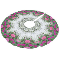 Garden Water Fountain Pink Flowers Mandala Design