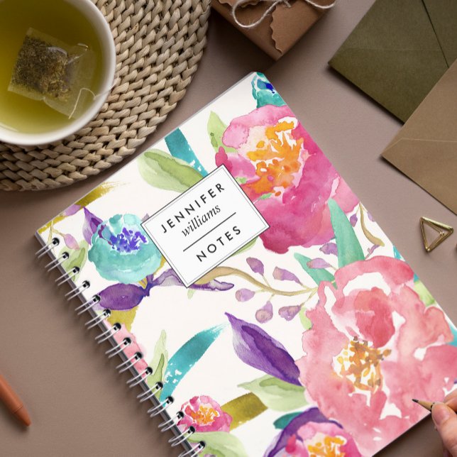 Garden Watercolor Personalised Notebook (Creator Uploaded)