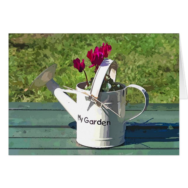 GARDEN WATERING CAN card (Front Horizontal)