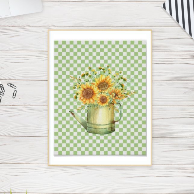 Garden Watering Can Sunflowers   Poster (Creator Uploaded)