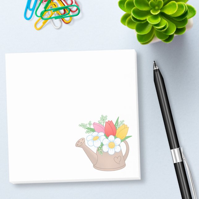 Garden Watering Can with Flowers Post-it Notes (Creator Uploaded)
