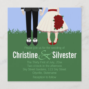 Garden Wedding, 5.25x5.25 wedding Invitation