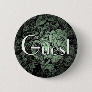Garden Wedding Button: Guest 6 Cm Round Badge