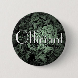 Garden Wedding Button: Officiant 6 Cm Round Badge
