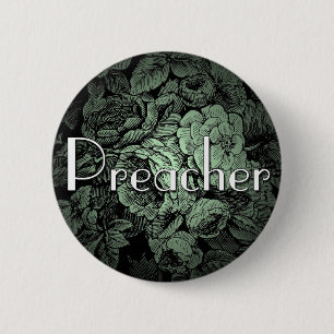 Garden Wedding Button: Preacher 6 Cm Round Badge