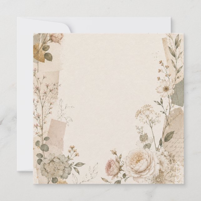 Garden Wedding Invitation with Natural (Front)