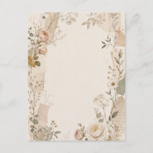 Garden Wedding Invitation with Natural Postcard