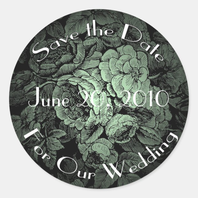 Garden Wedding: Save the Date stickers (Front)