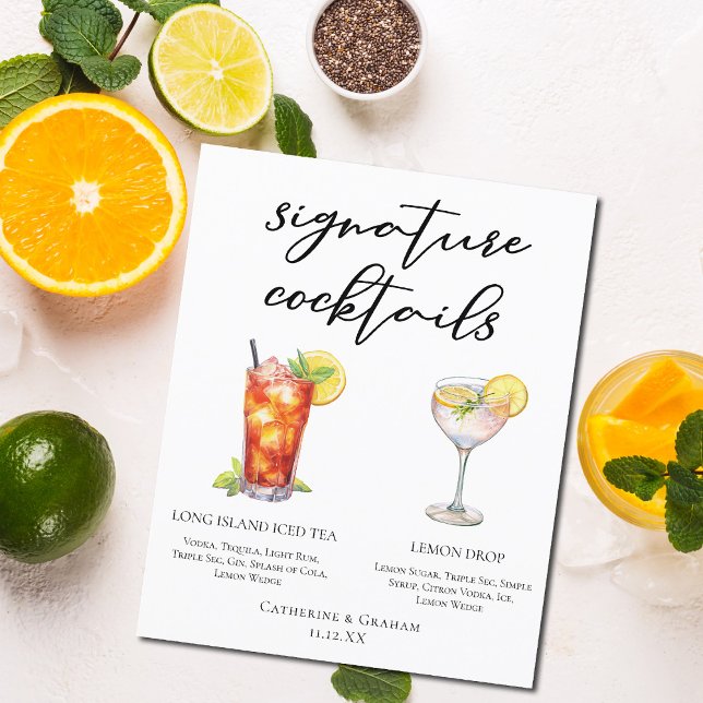 Garden Wedding Signature Cocktails Menu (Creator Uploaded)