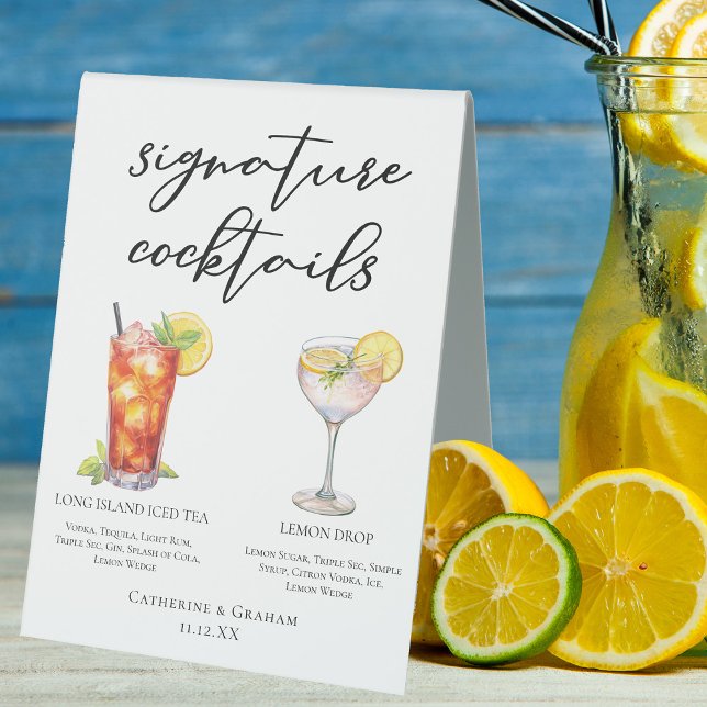 Garden Wedding Signature Cocktails Menu (Creator Uploaded)