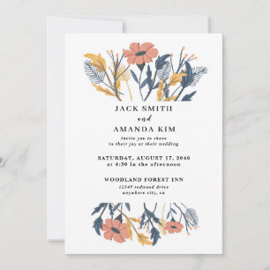 Garden Wedding Summer Floral Invitations