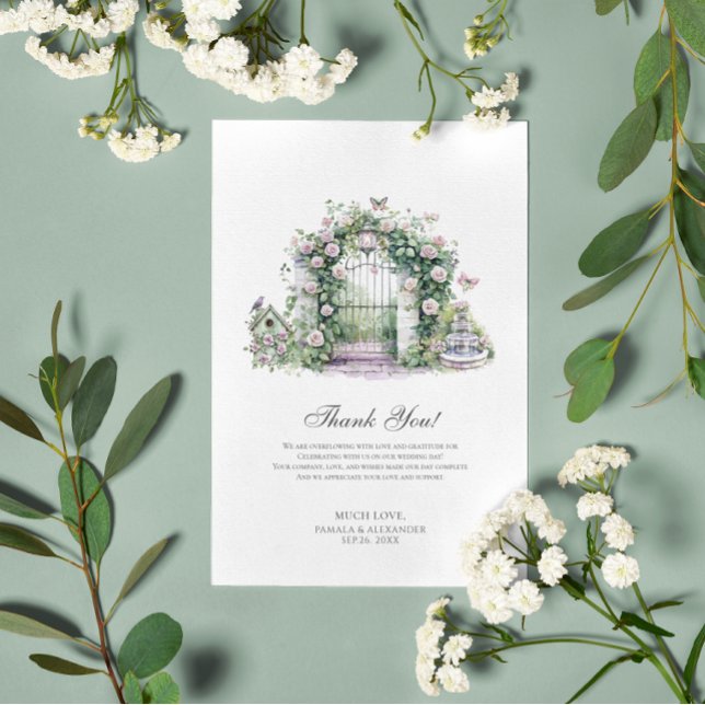 Garden wedding thank you card (Creator Uploaded)