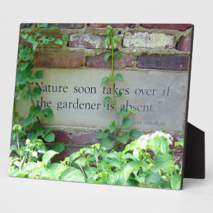 Garden Weeding Wisdom at Inniswood Park Plaque