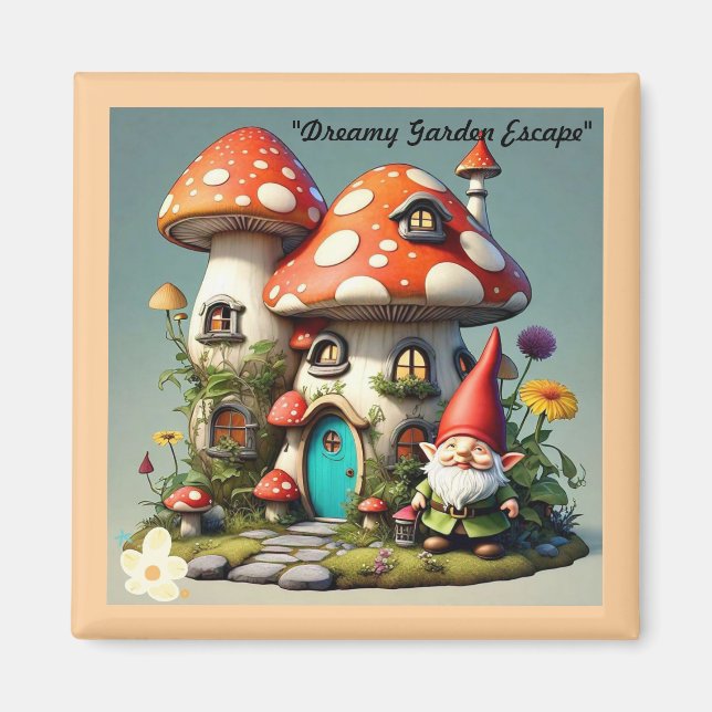 "Garden Whimsy Paradise" Magnet (Front)