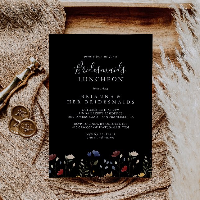 Garden Wildflower Bridesmaids Luncheon Shower Invitation (Creator Uploaded)