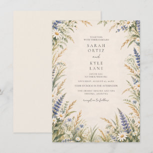 Garden Wildflower Outdoor Wedding Invitation